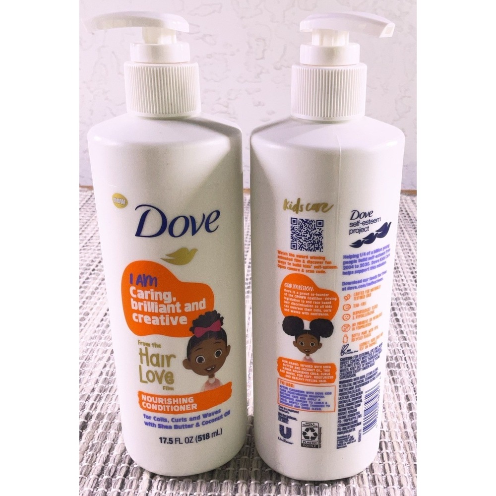 DOVE~Kids' Nourishing Pump Conditioner For Coils, Curls & Waves 17.5 fl Lot Of 2